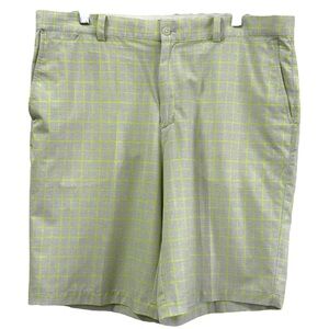 Nike Golf Men's Gray‎ and Yellow Checkered Golf Shorts  Sz 38